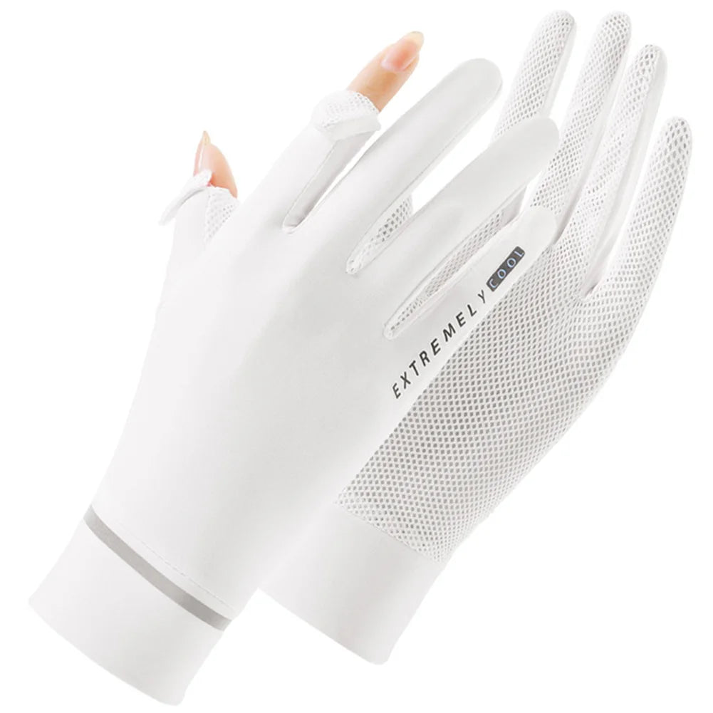 Lady Sunscreen Ice Silk Gloves