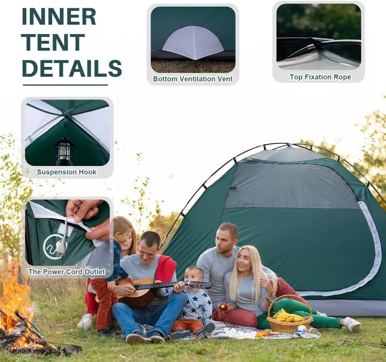Lightweight 1-6 Person Dome Tent