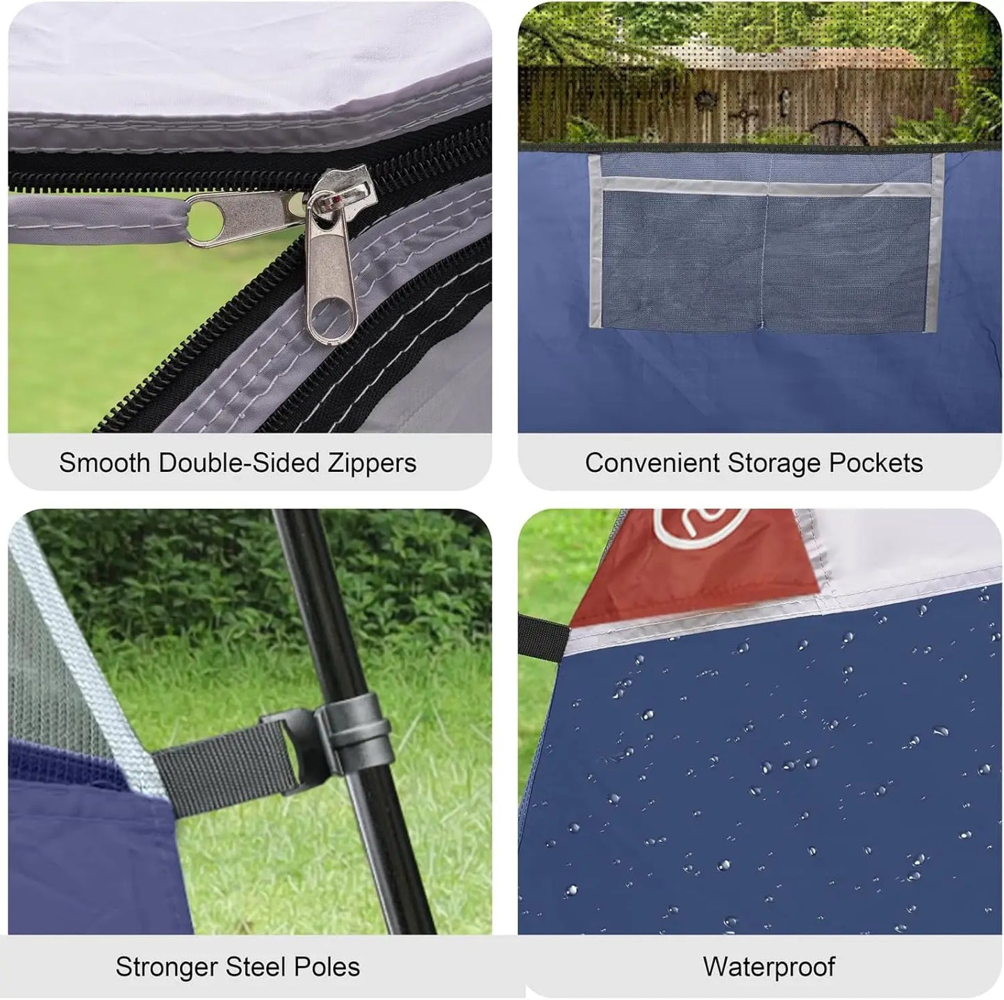 6-Person Waterproof Camping Tent with Easy Setup,