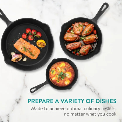 3pcs Cast Iron Skillet Set