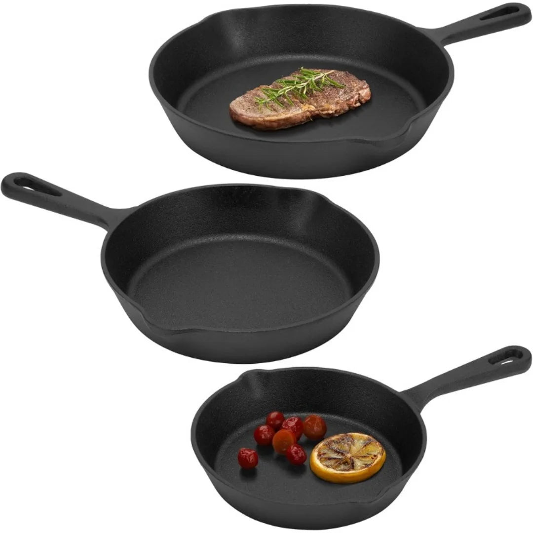 3pcs Cast Iron Skillet Set
