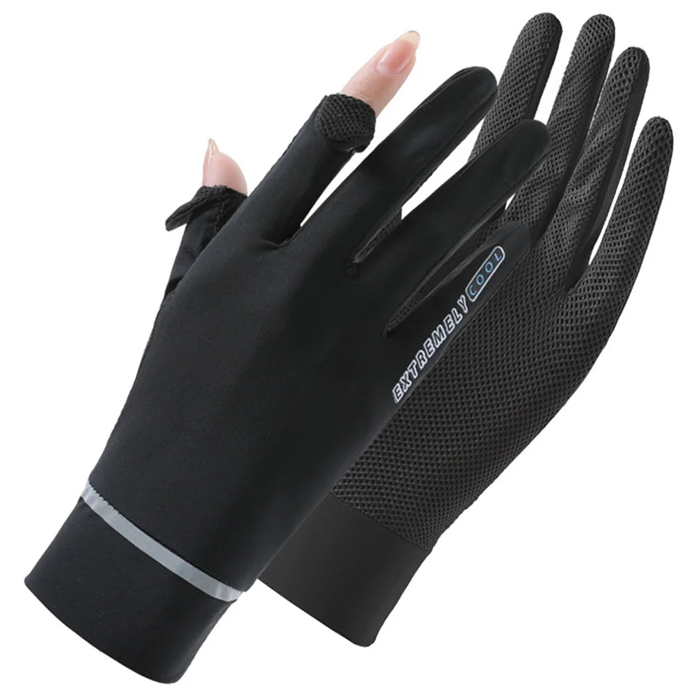 Lady Sunscreen Ice Silk Gloves