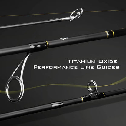 4 & 6 Piece Travel Fishing Rods, IM6 Graphite, Titanium Guides, Cork Handles for Spinning and Casting