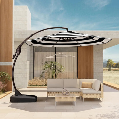 12 FT Sunbrella Cantilever Umbrella with Base
