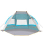 Beach Tent 3 Person Sun Shelter UPF 50+ with Extended Waterproof Pe Floor & 3 Mesh Roll Up Windows Fits
