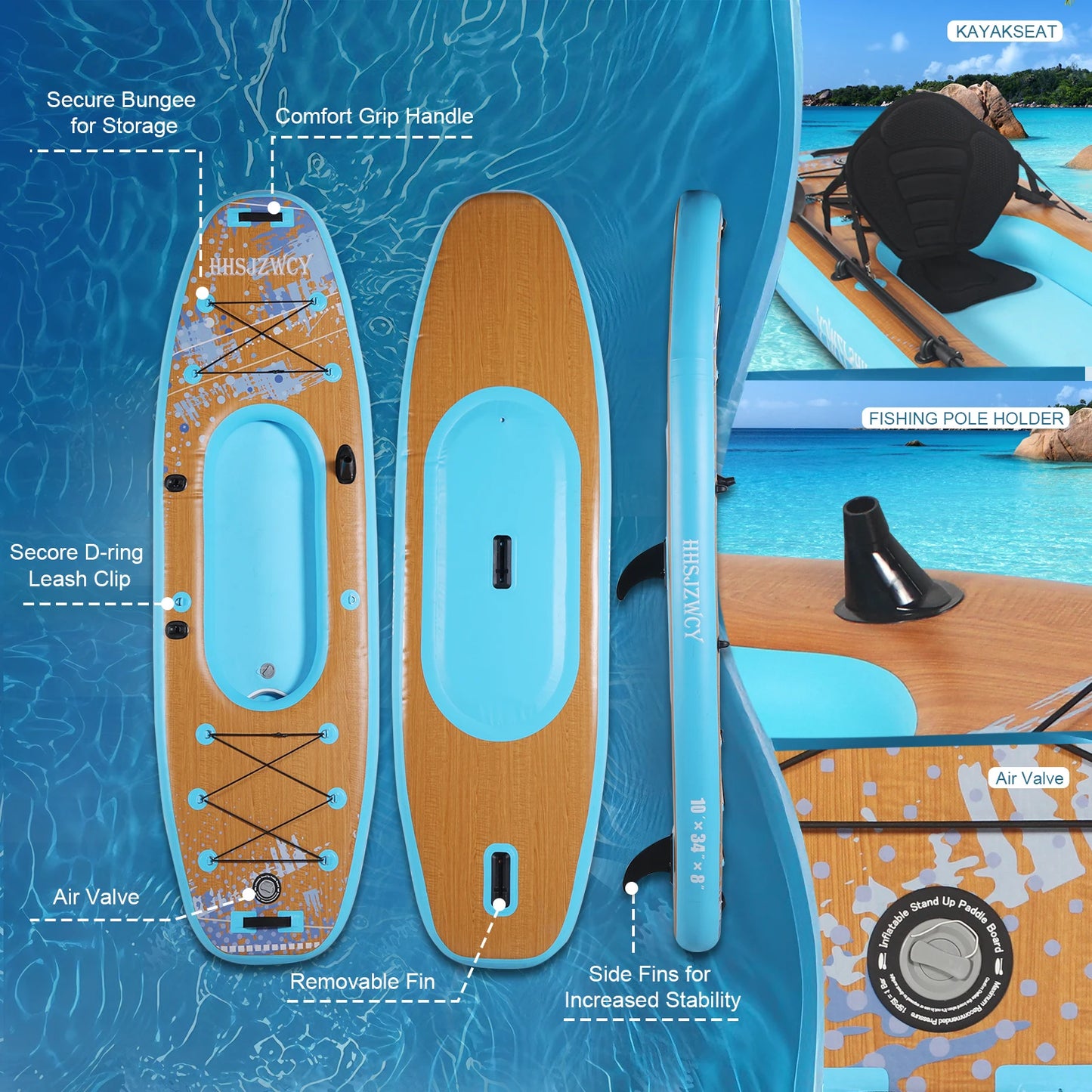 10' Inflatable Stand Up Paddle Board