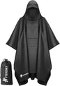 Waterproof Hooded Rain Poncho for Adults