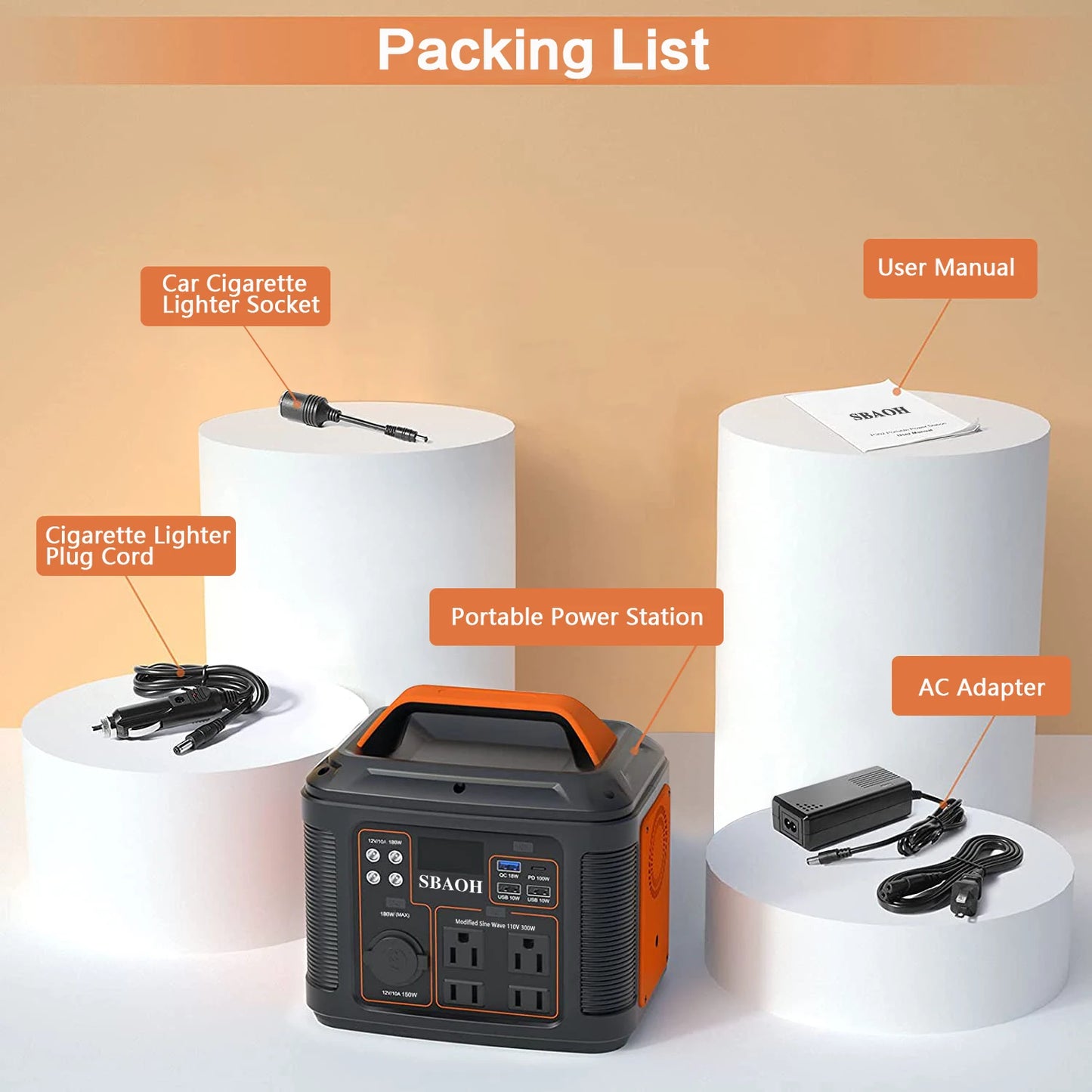 Portable Power Station, 300W