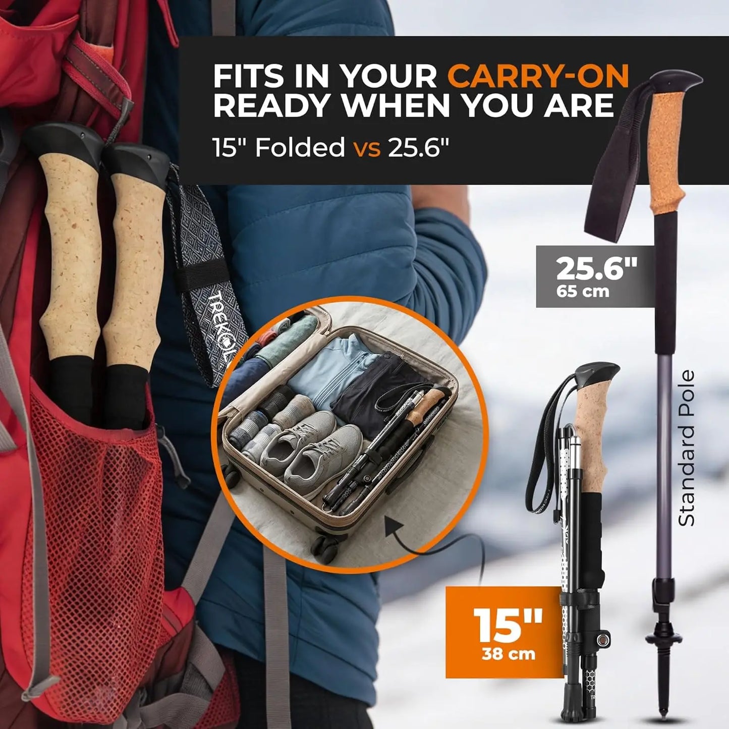 Collapsible Hiking Poles for Seniors
