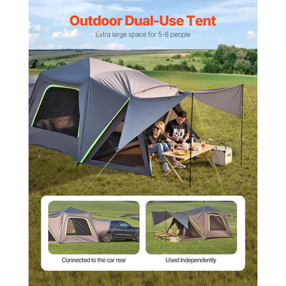 SUV Tent with Shade Awning and Mesh Windows