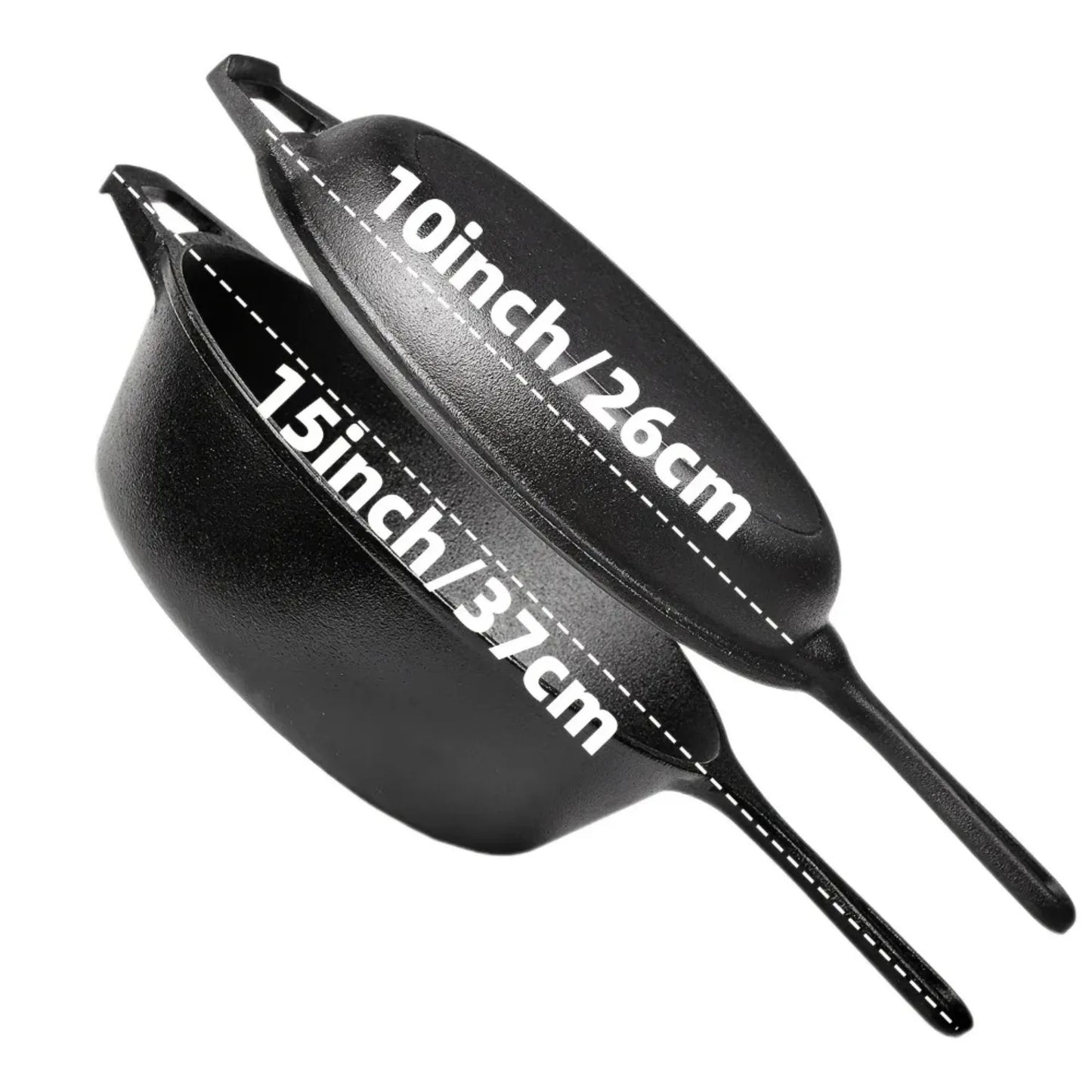 3PCS Pre-Seasoned Cast Iron Skillet Set