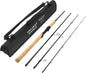 4 & 6 Piece Travel Fishing Rods, IM6 Graphite, Titanium Guides, Cork Handles for Spinning and Casting