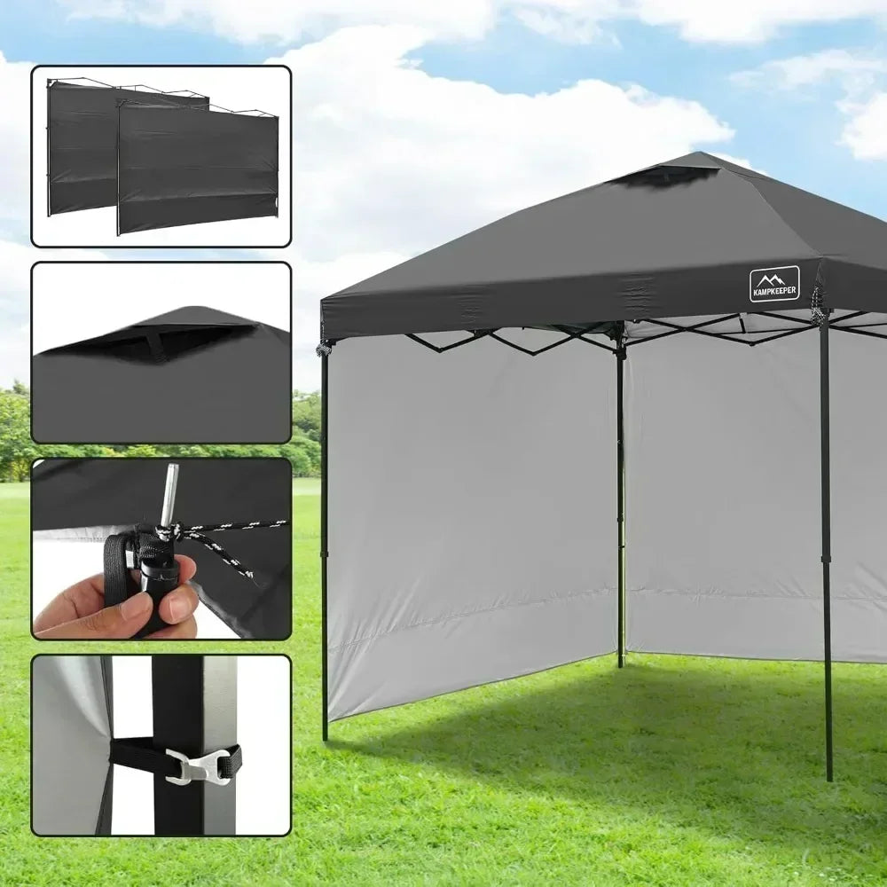 10x10 Easy Pop Up Canopy Tent with 2 Sidewalls