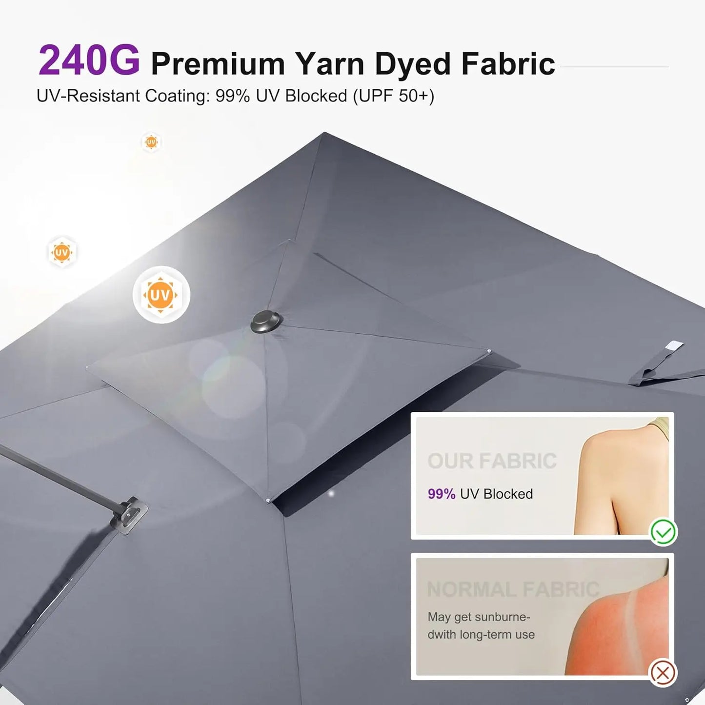 12' X 12' Cantilever Patio Umbrella
