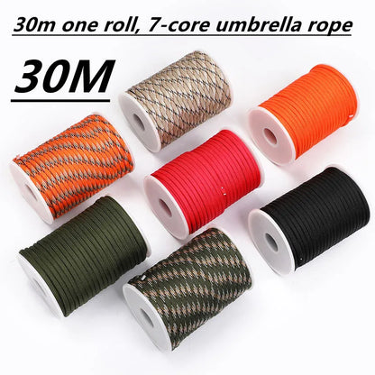 5M/15M/30M 7-Core 550 Paracord 4mm