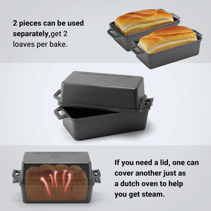 Cast Iron Loaf Pan with Lid 9x5