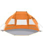 Beach Tent 3 Person Sun Shelter UPF 50+ with Extended Waterproof Pe Floor & 3 Mesh Roll Up Windows Fits