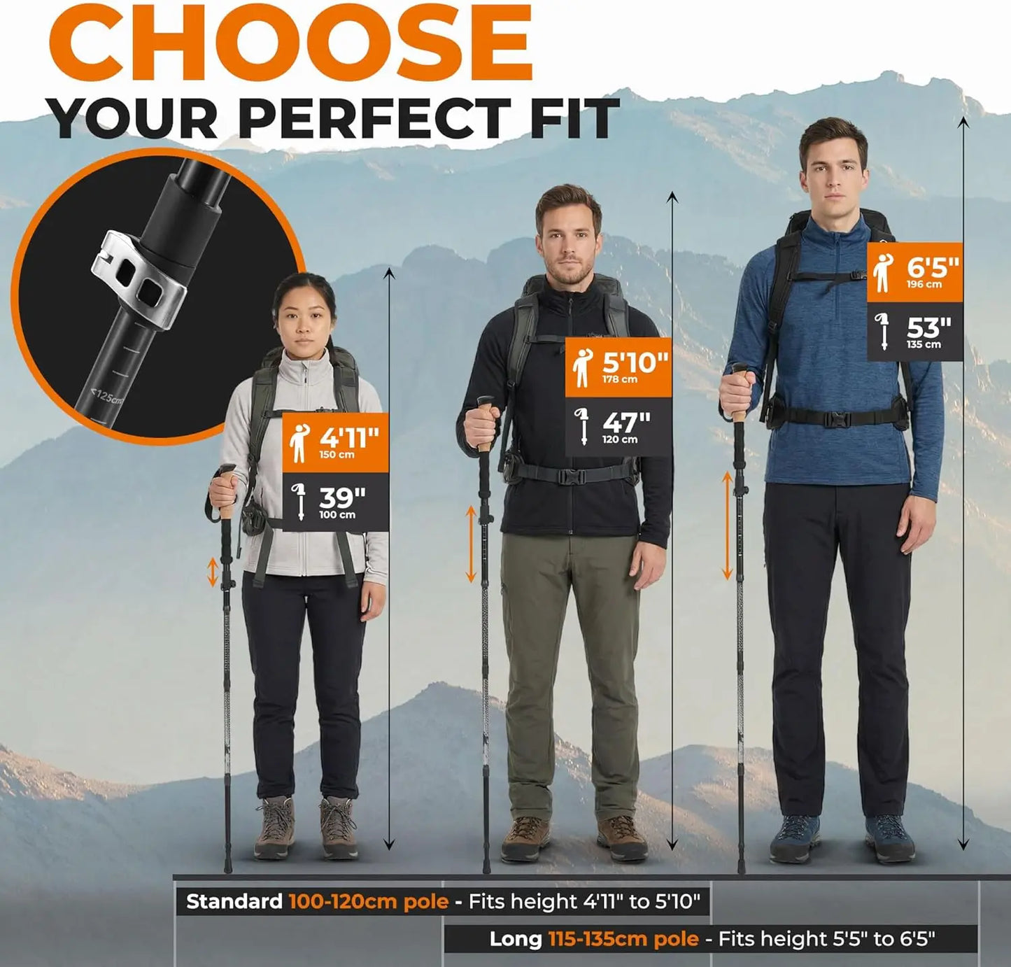 Collapsible Hiking Poles for Seniors