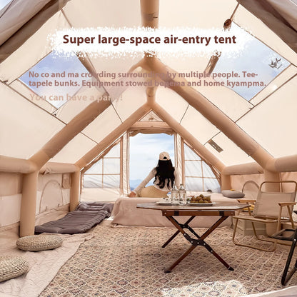 Luxury Camping Tents, Inflatable Tents With Stove Plug, 4/6/8 Person