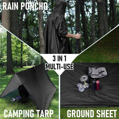 3 In 1 Military Raincoat  with Hood