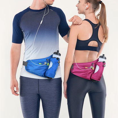 Hydration Belt Pack Reflective Running Waist Bag Large Capacity Water Bottle Holder Bag Multifunction for Hiking Walking