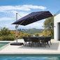 10x10 Offset Patio Umbrella Aluminum Cantilever 360° Rotation UV Protection Pool Deck Garden Customized