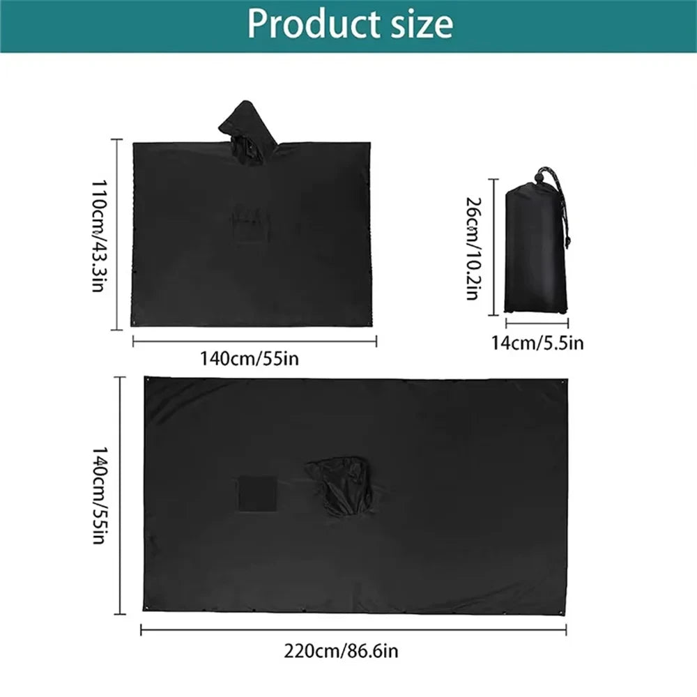3 In 1 Military Raincoat  with Hood
