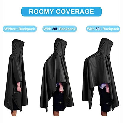 3 In 1 Military Raincoat  with Hood