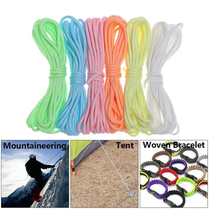 Luminous Glow In The Dark 4mm Paracord Rope