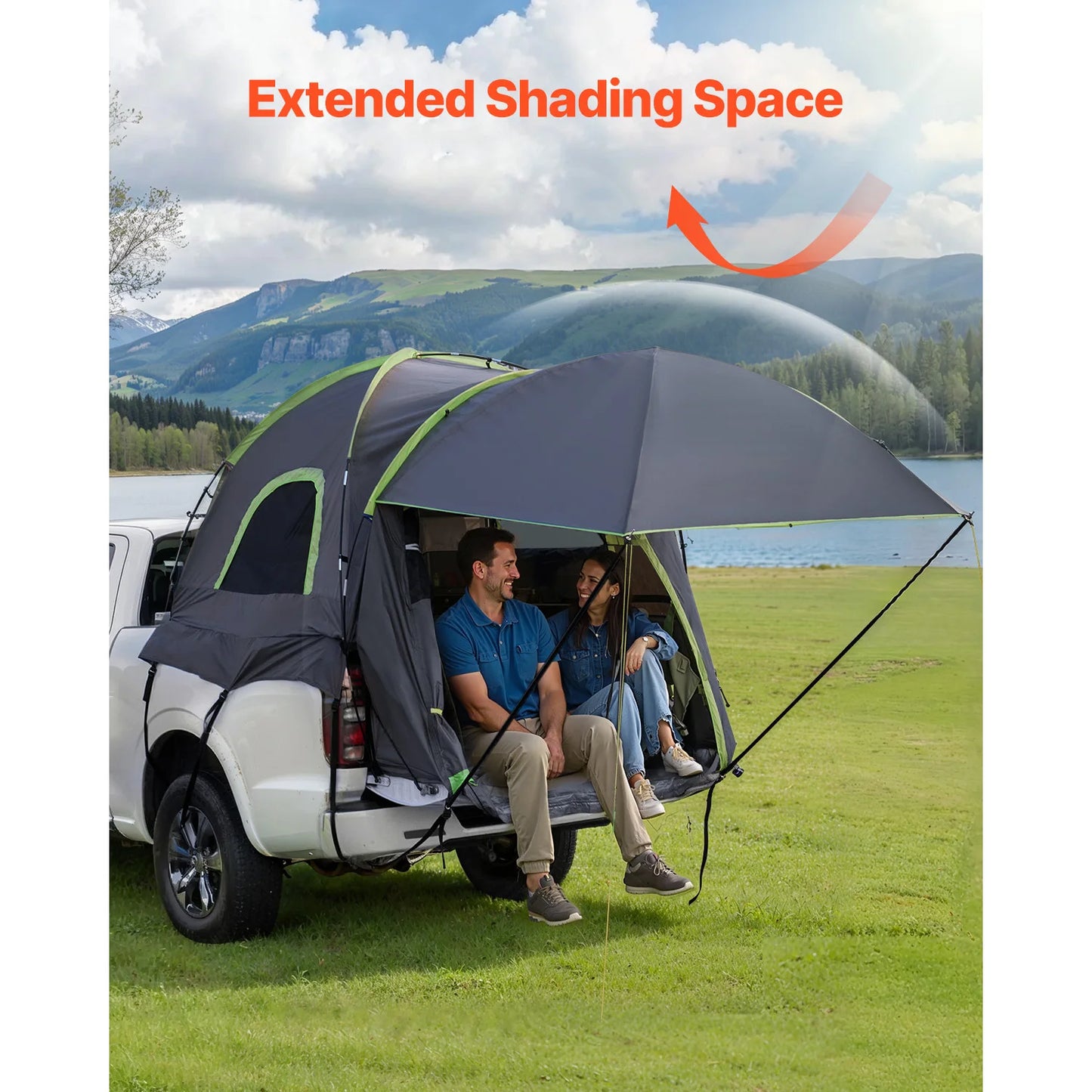 Pickup Truck tent with Expandable Awning