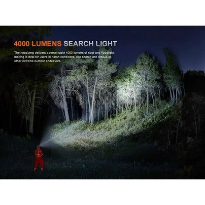 4000 Lumen USB-C Rechargeable Headlamp