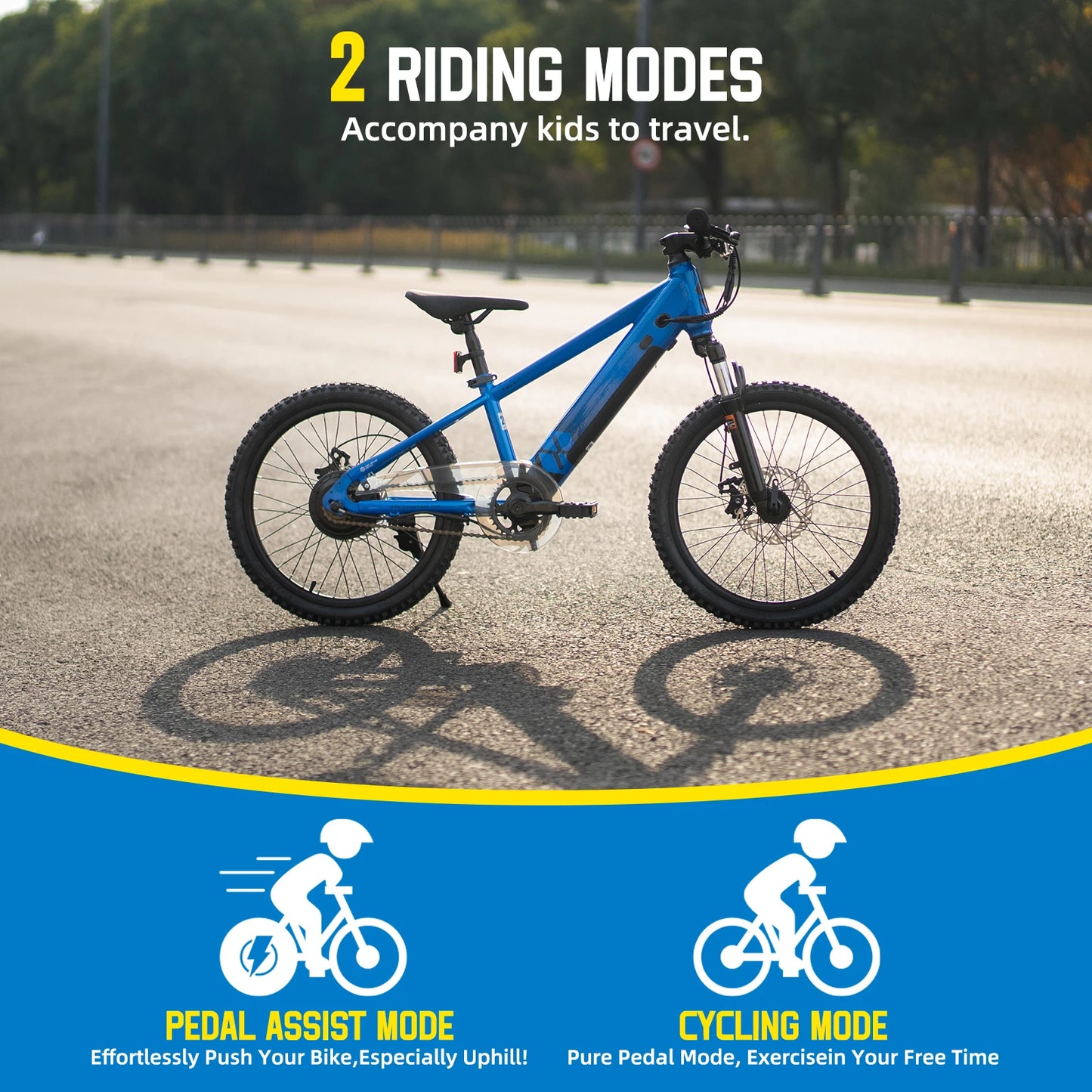 Electric Mountain Bike for Kids Teens Ages 7+