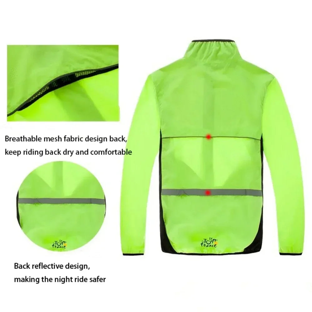 Men's Reflective Cycling Rain Jacket