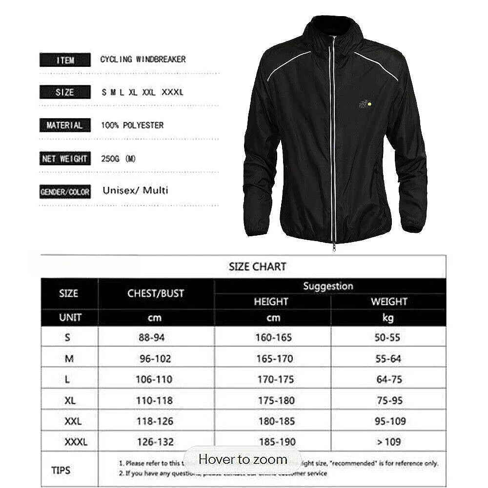 Men's Reflective Cycling Rain Jacket