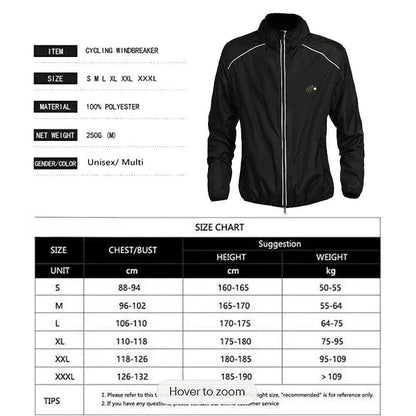 Men's Reflective Cycling Rain Jacket