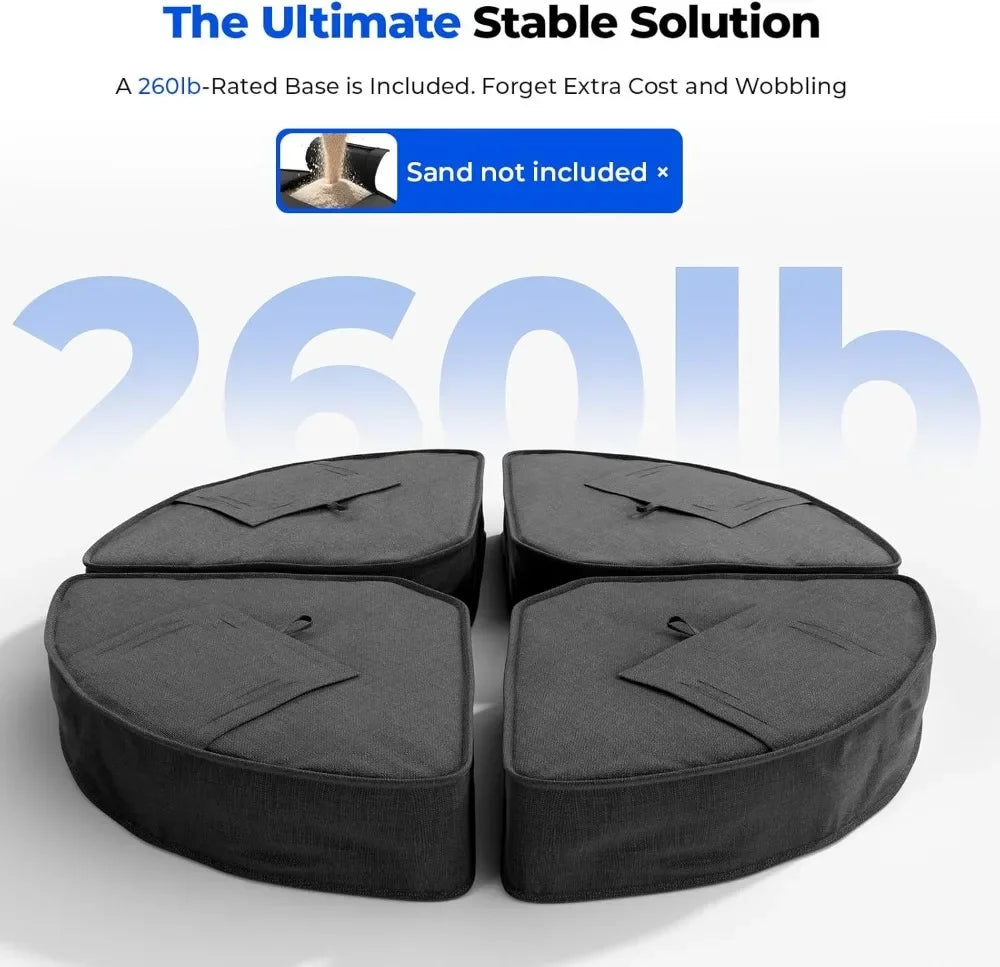 10x10 FT  Patio Umbrella with 360° Rotation