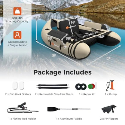 Inflatable Float Tube Fishing Boat