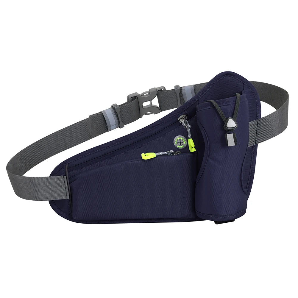 Hydration Belt Pack Reflective Running Waist Bag Large Capacity Water Bottle Holder Bag Multifunction for Hiking Walking