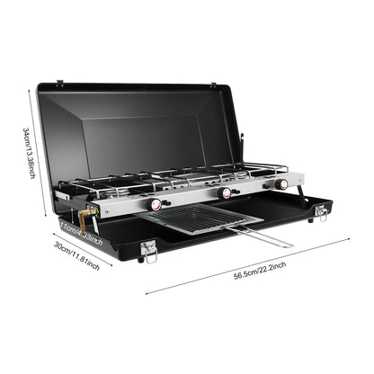 Portable Camping Stove 3-Burner