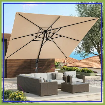 10x10 FT  Patio Umbrella with 360° Rotation