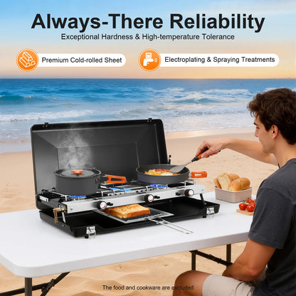 Portable Camping Stove 3-Burner