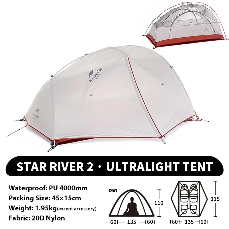 Ultralight Waterproof Tent 2 People 4 Seasons