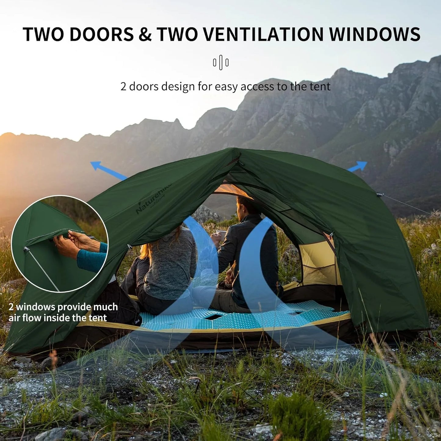 Ultralight Waterproof Tent 2 People 4 Seasons