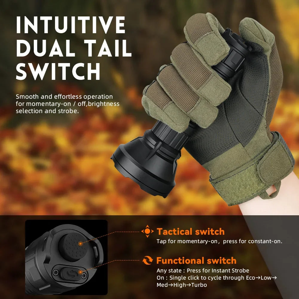 LED Flashlight  6000K 2000lm