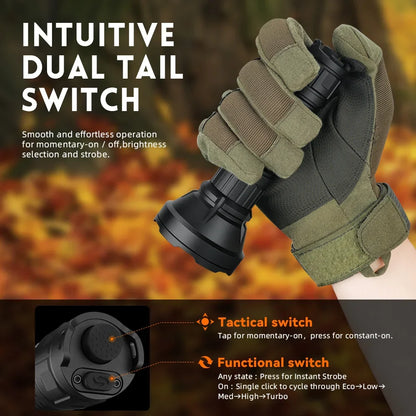 LED Flashlight  6000K 2000lm