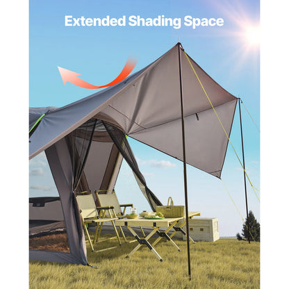SUV Tent with Shade Awning and Mesh Windows