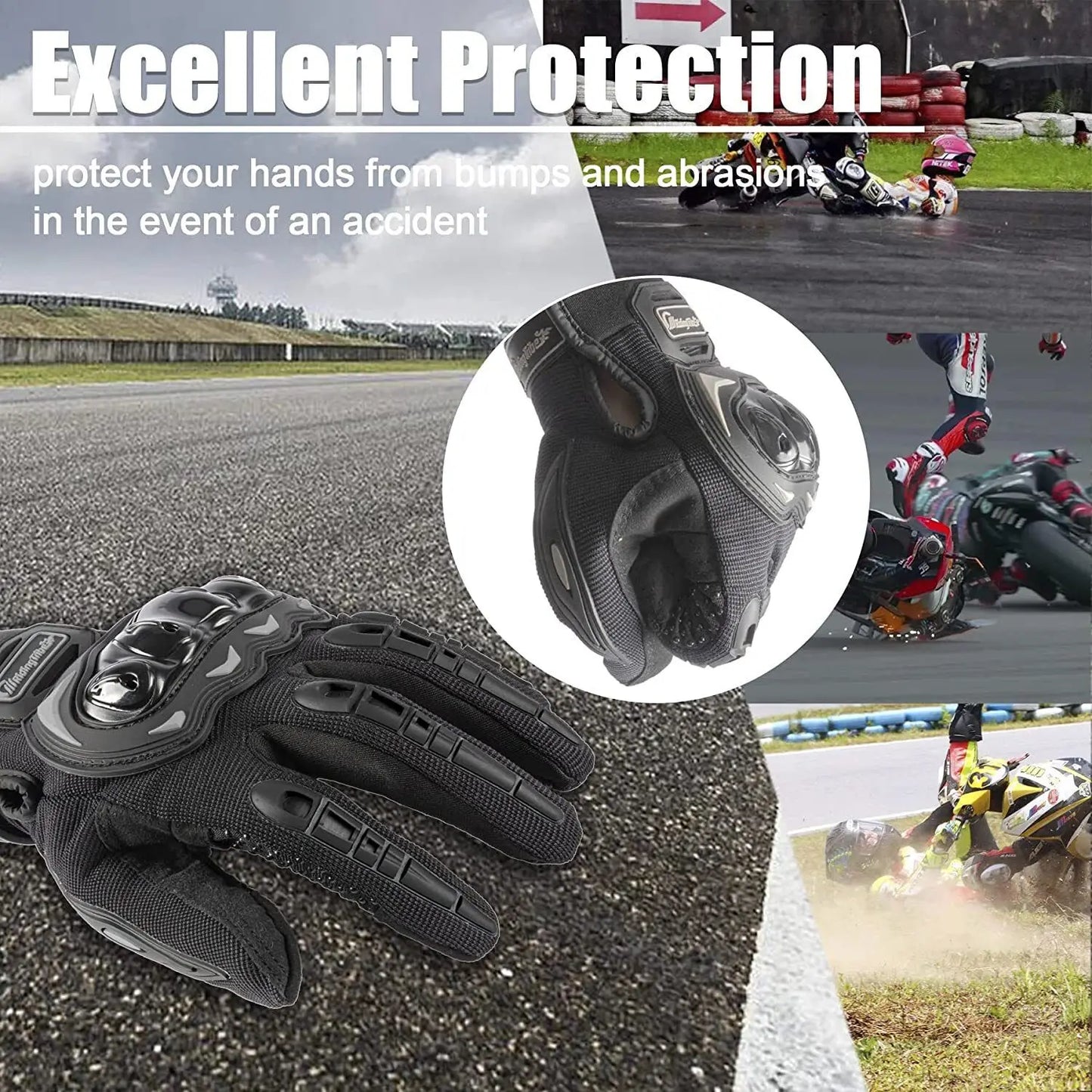 Motorcycle Gloves Full Finger Touchscreen Motorbike Gloves for BMX ATV MTB Riding Road Racing Cycling Climbing Motocross