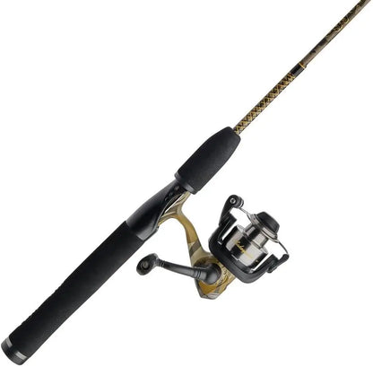 Camo Fishing Rod and Reel Combo, 6'6" Medium Power with Smooth Spinning Reel for Freshwater Fishing