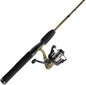 Camo Fishing Rod and Reel Combo, 6'6" Medium Power with Smooth Spinning Reel for Freshwater Fishing