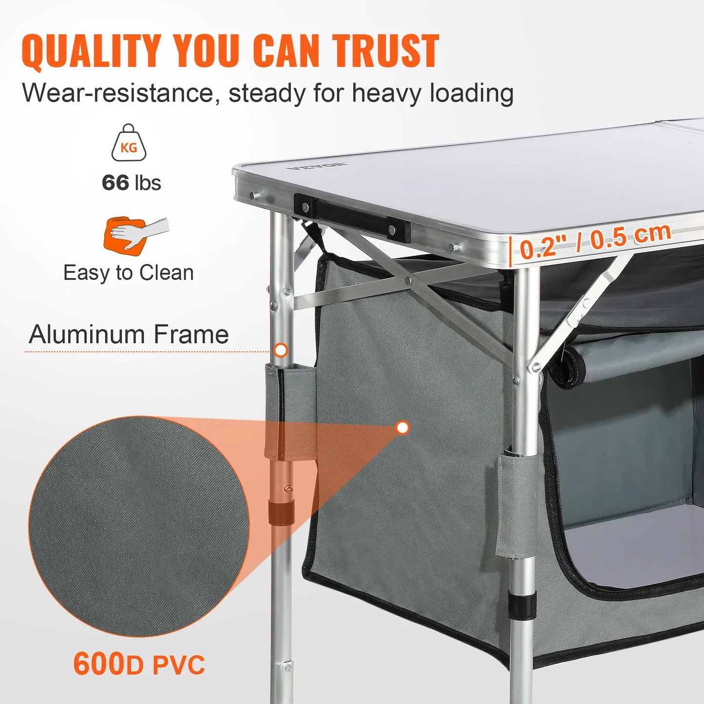 Campsite Kitchen Table  with Quick set-up